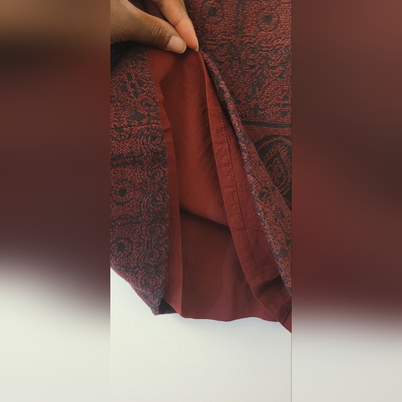 ZARA Black/Burgundy Pattern Dress sz 11/12 girls - Picture 4 of 6